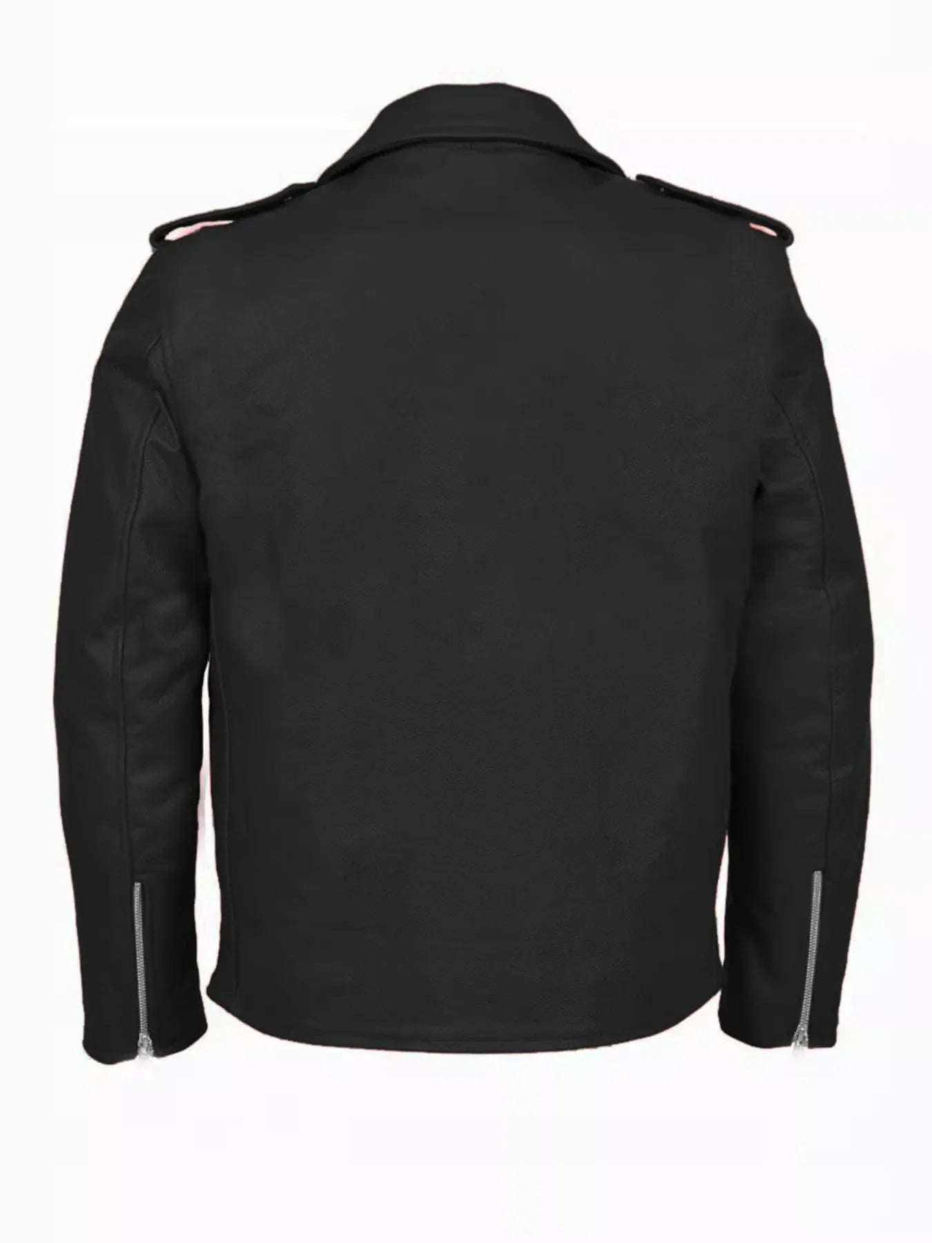 Men's Plus Size Zip Up Leather Motorcycle Jacket