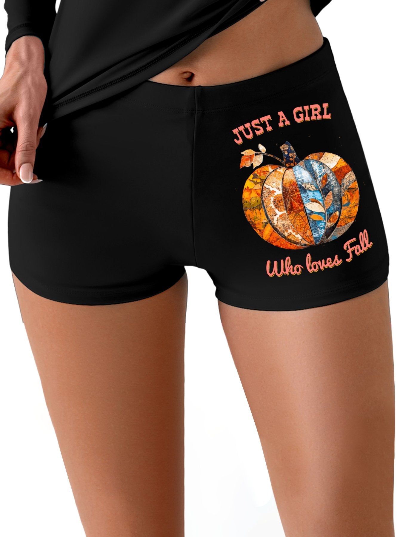 Just a Girl Who Loves Fall Boxer Brief Boyshorts for Women (Made in USA)