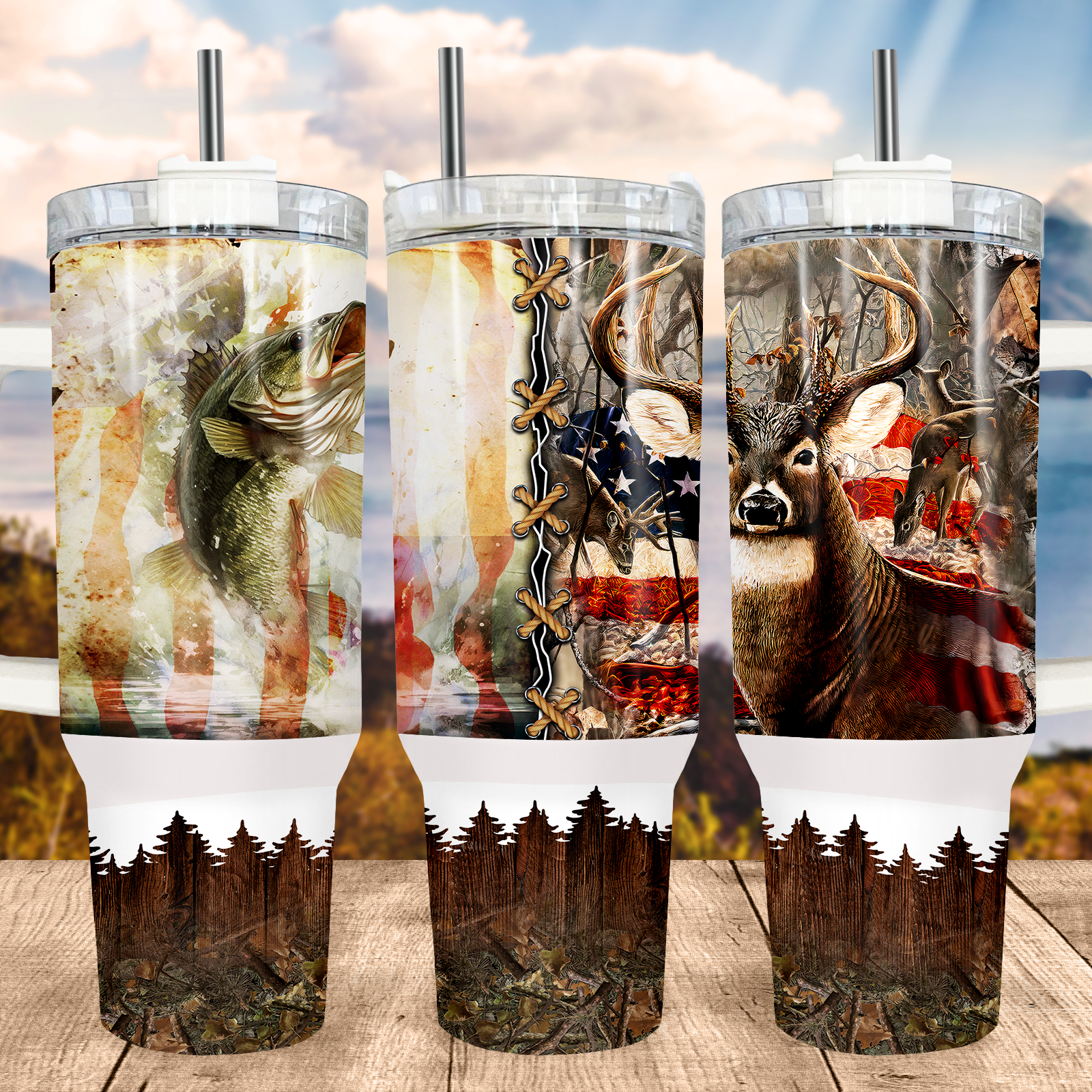 All American Hunting and Fishing 40oz Tumbler