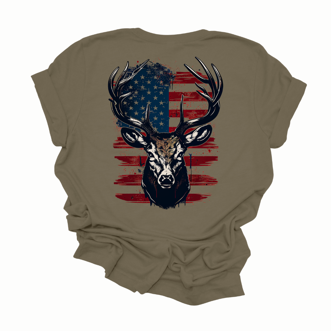 Men's All American Hunter Deer Graphic T-shirt