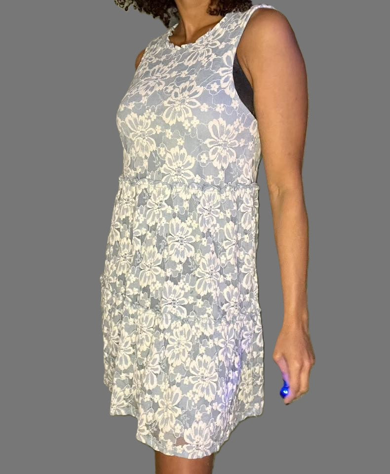 Speechless Baby Blue Lace Sleeveless Mini Dress - Size L