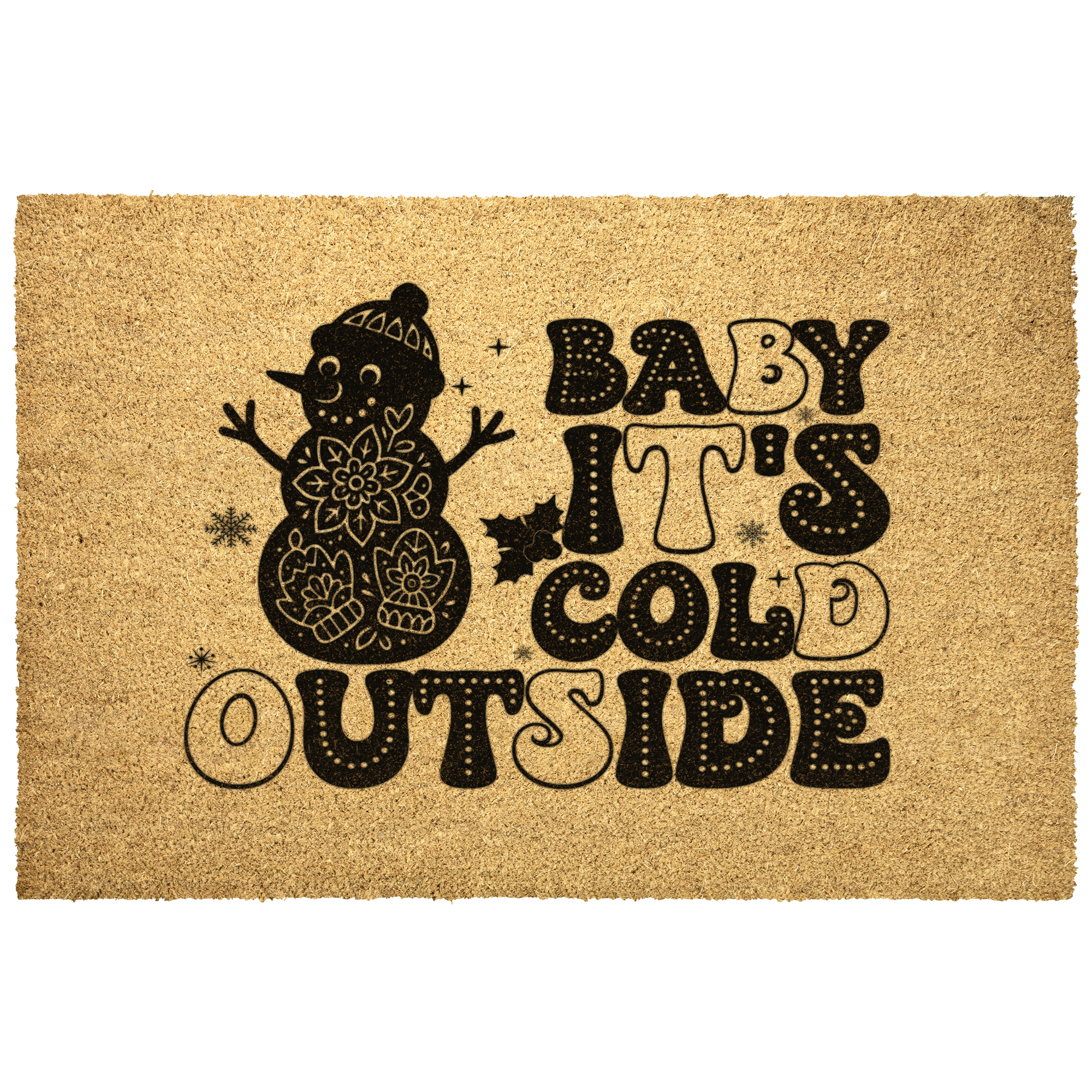 Baby_Its_Cold_Outside_Snowman_Outdoor_B_Outdoor_Mat_Main_Mockup.png