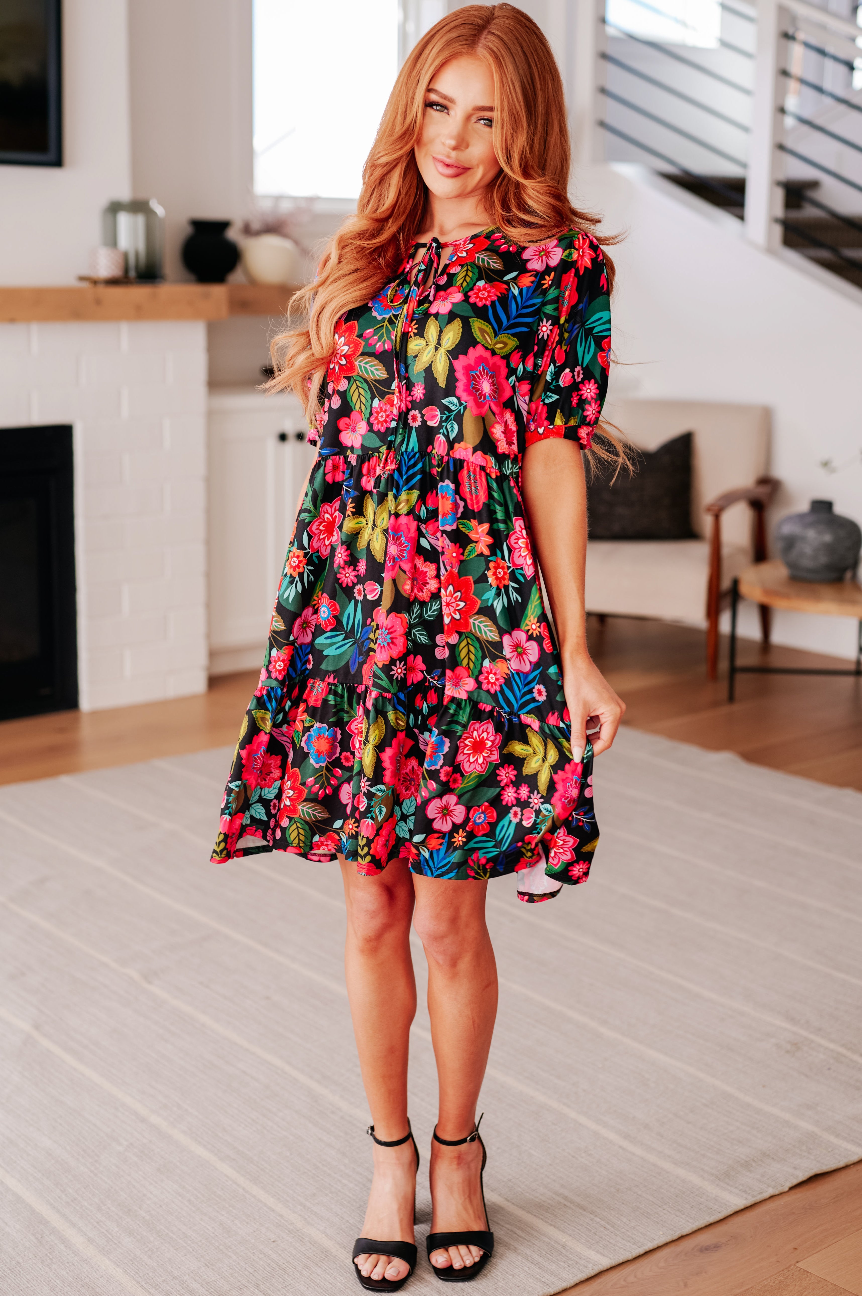 Women's Be Someone Pink Floral Dress