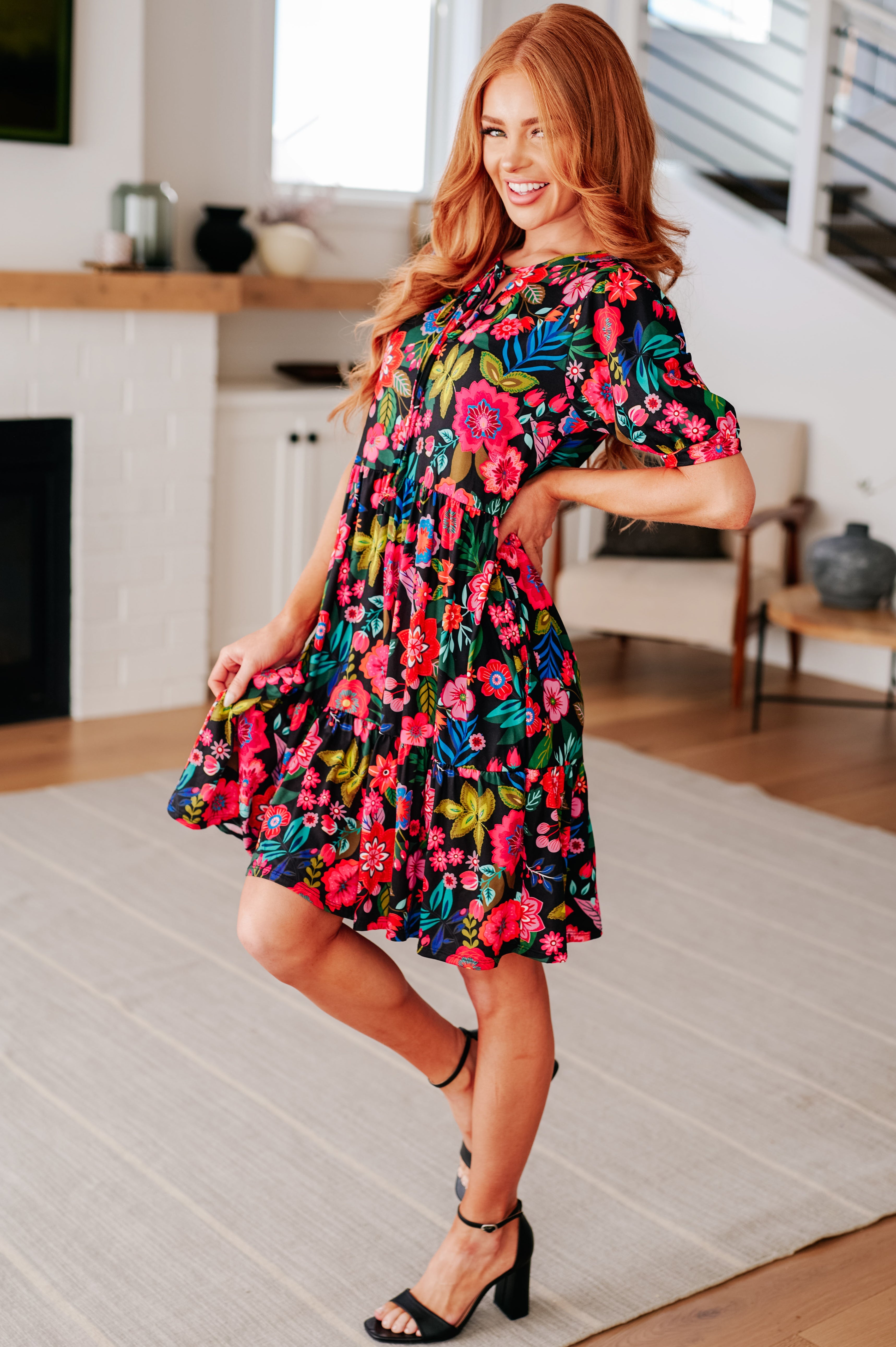 Women's Be Someone Pink Floral Dress