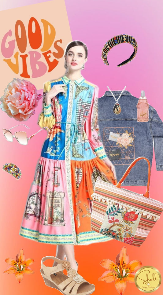 Good Vibes Mix & Match Boho Chic Dress Outfit Bundle