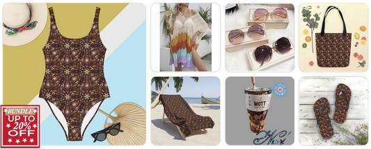 Steamy Brown Steampunk Swimsuit Bundle