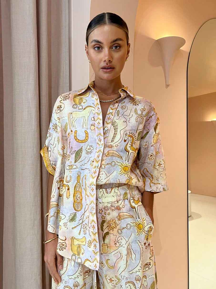 Casual Pocket Half-Sleeve Set INS Loose Fashion Women's Two-Piece Suit