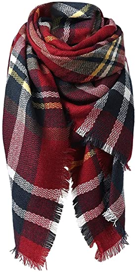 Women's Tartan Design Plaid Scarf