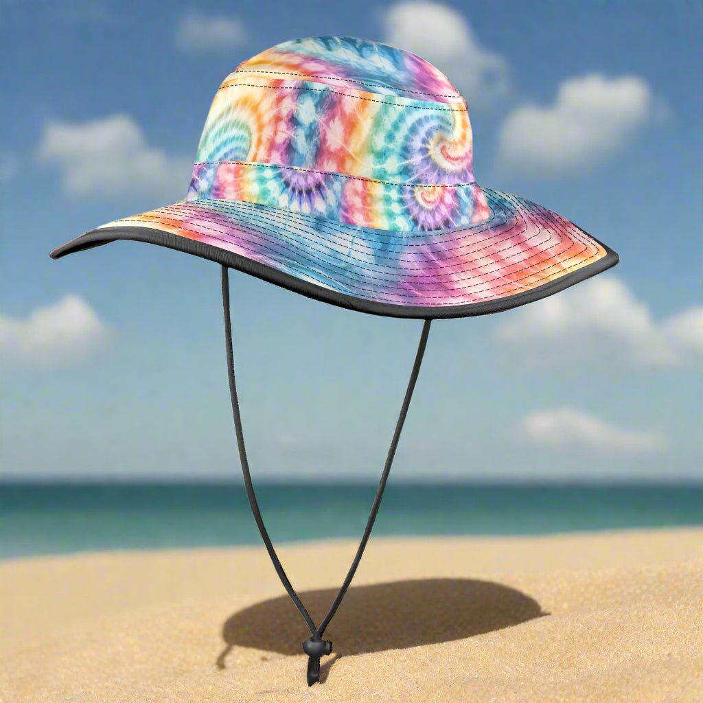 Classic Tie Dye Sun Hat Wide Brim Bucket Hat