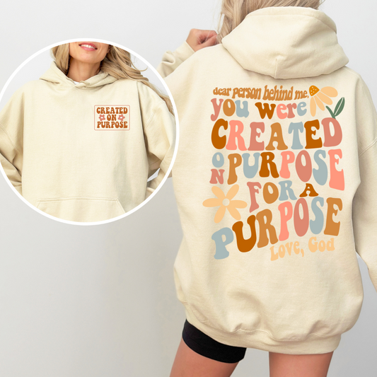 Women's Created On Purpose Graphic Hoodie Sweatshirt