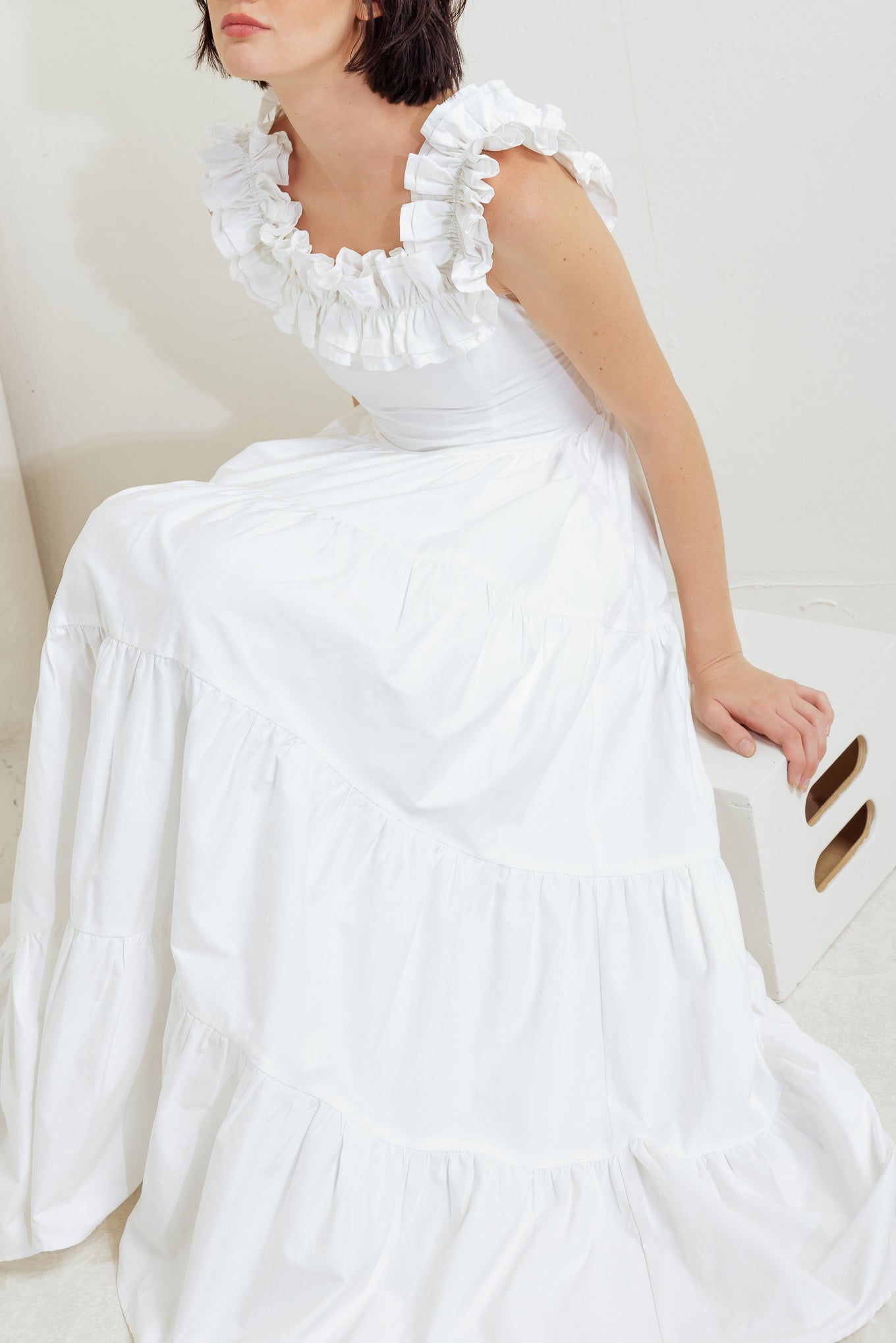 Sweetheart Tiered Romance Woven Midi Dress