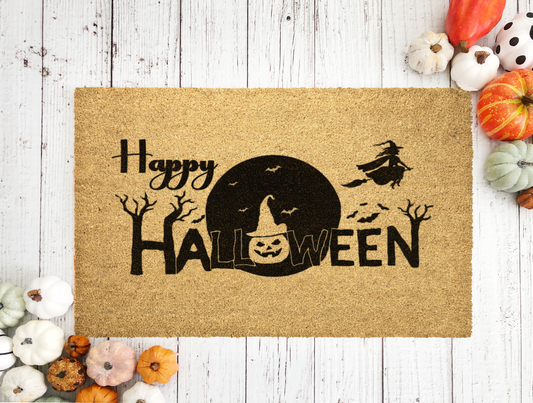 Happy Halloween Outdoor Bristle Doormat