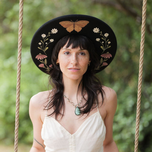 Women's Floral and Butterfly "The Florence" Hat