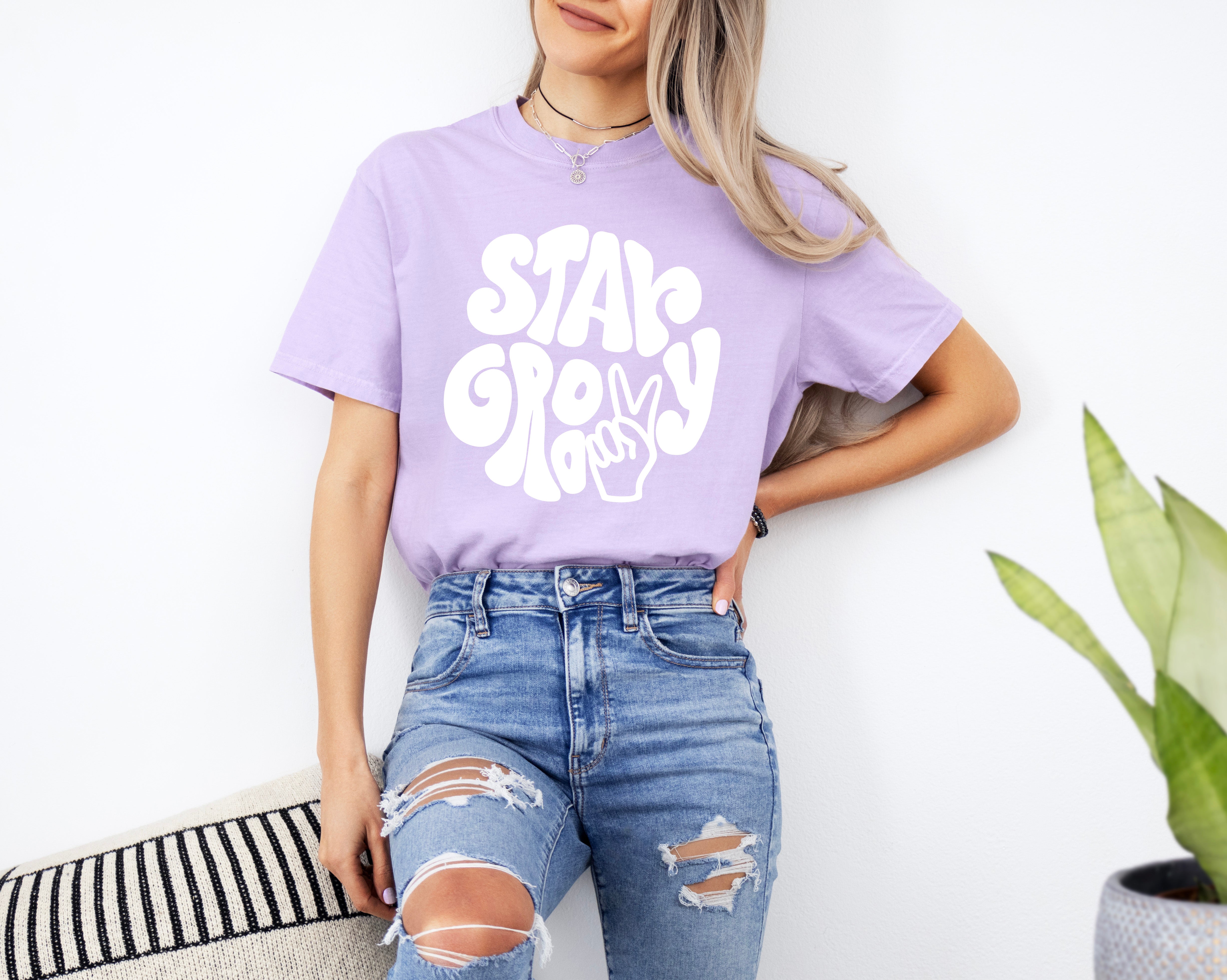 Stay Groovy Comfort Colors Unisex Graphic T-shirt