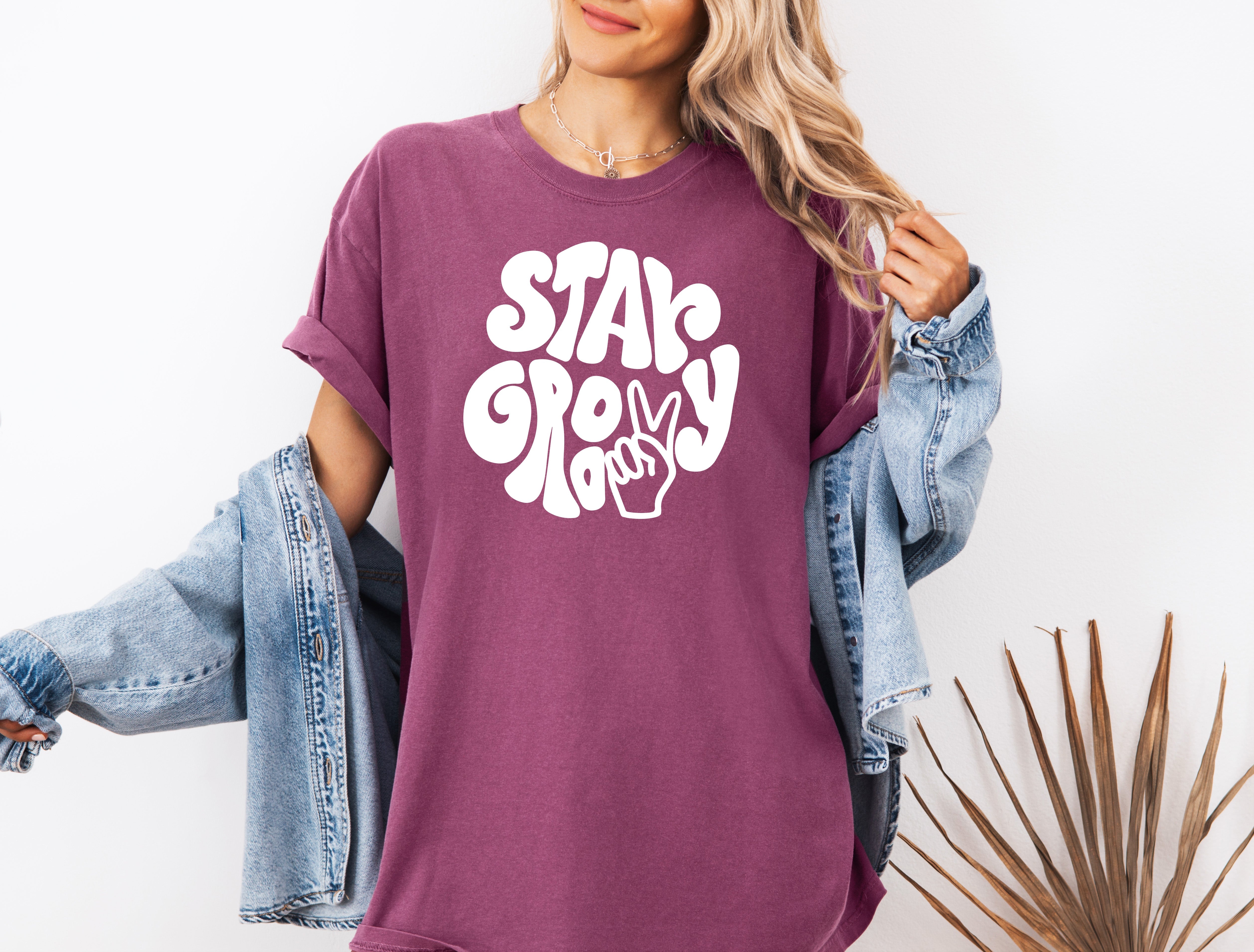 Stay Groovy Comfort Colors Unisex Graphic T-shirt