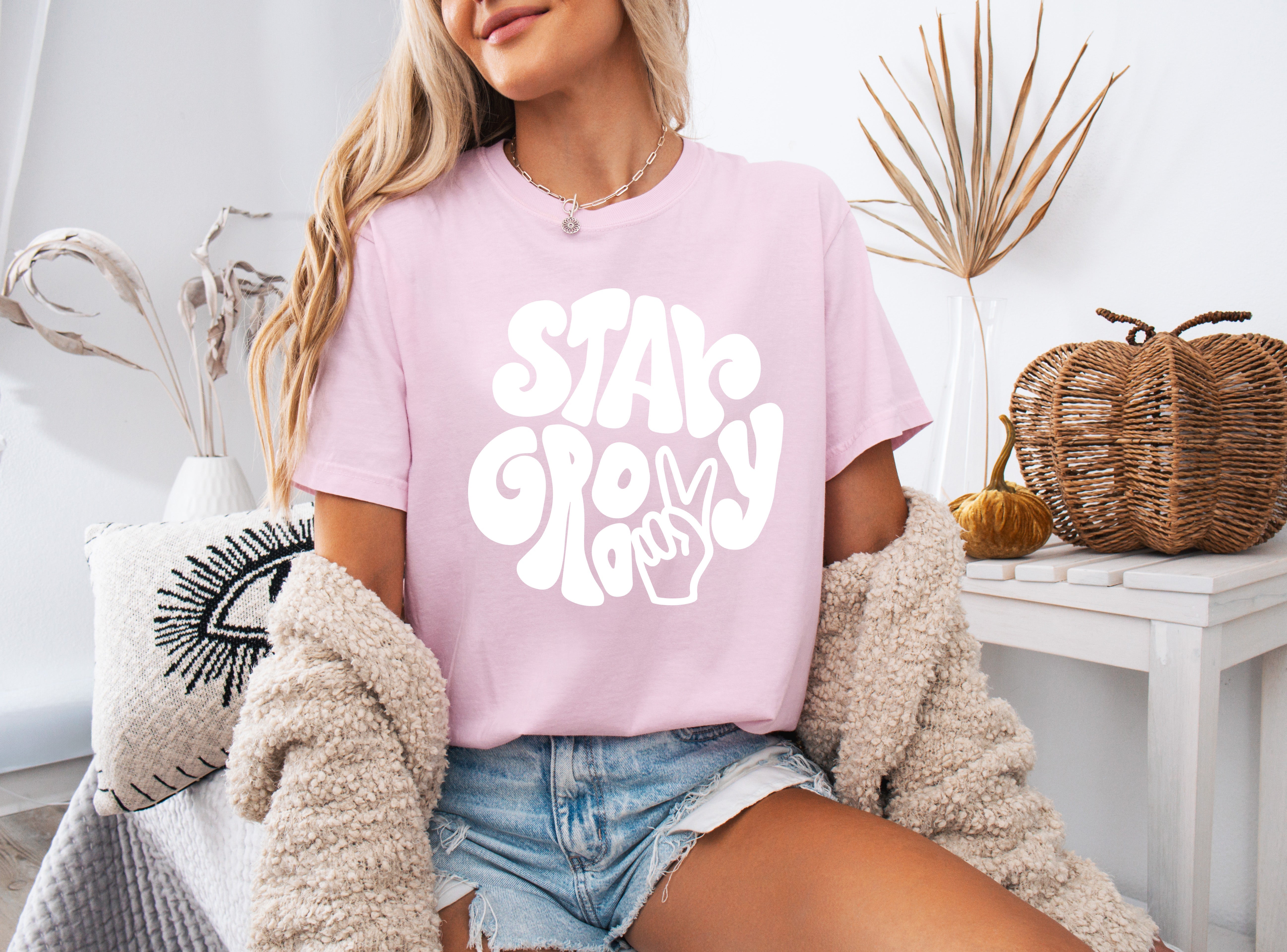 Stay Groovy Comfort Colors Unisex Graphic T-shirt