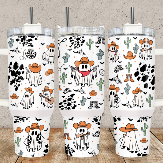 Halloween Giddy Up Ghost 40oz Travel Tumbler