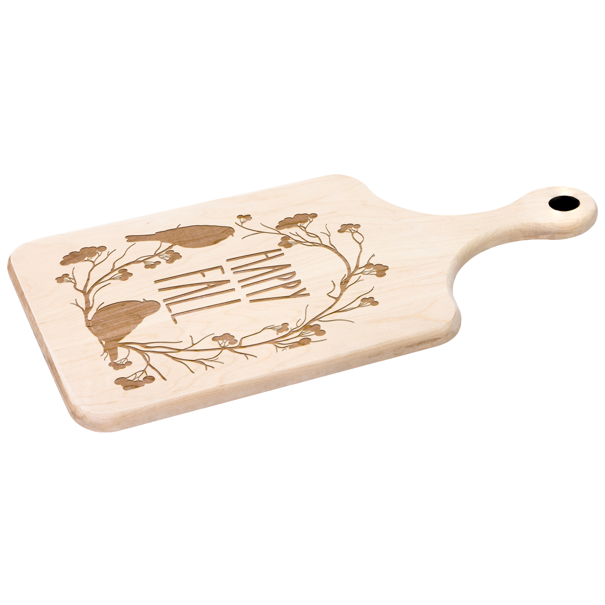 Happy_Fall_Design_Hardwood_Cutting_Board_Light_Handle_V_Angle_Mockup.png
