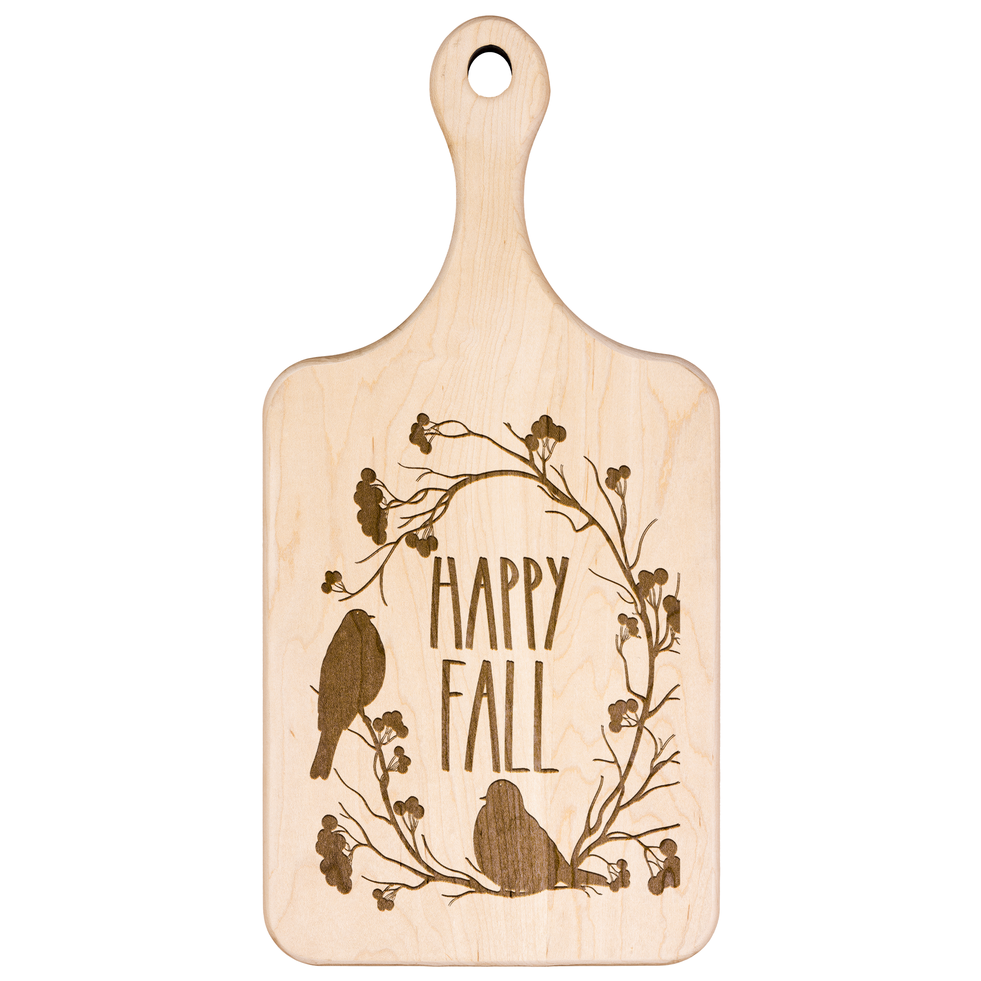 Happy_Fall_Design_Hardwood_Cutting_Board_Light_Handle_Vertical_Main_Mockup.png