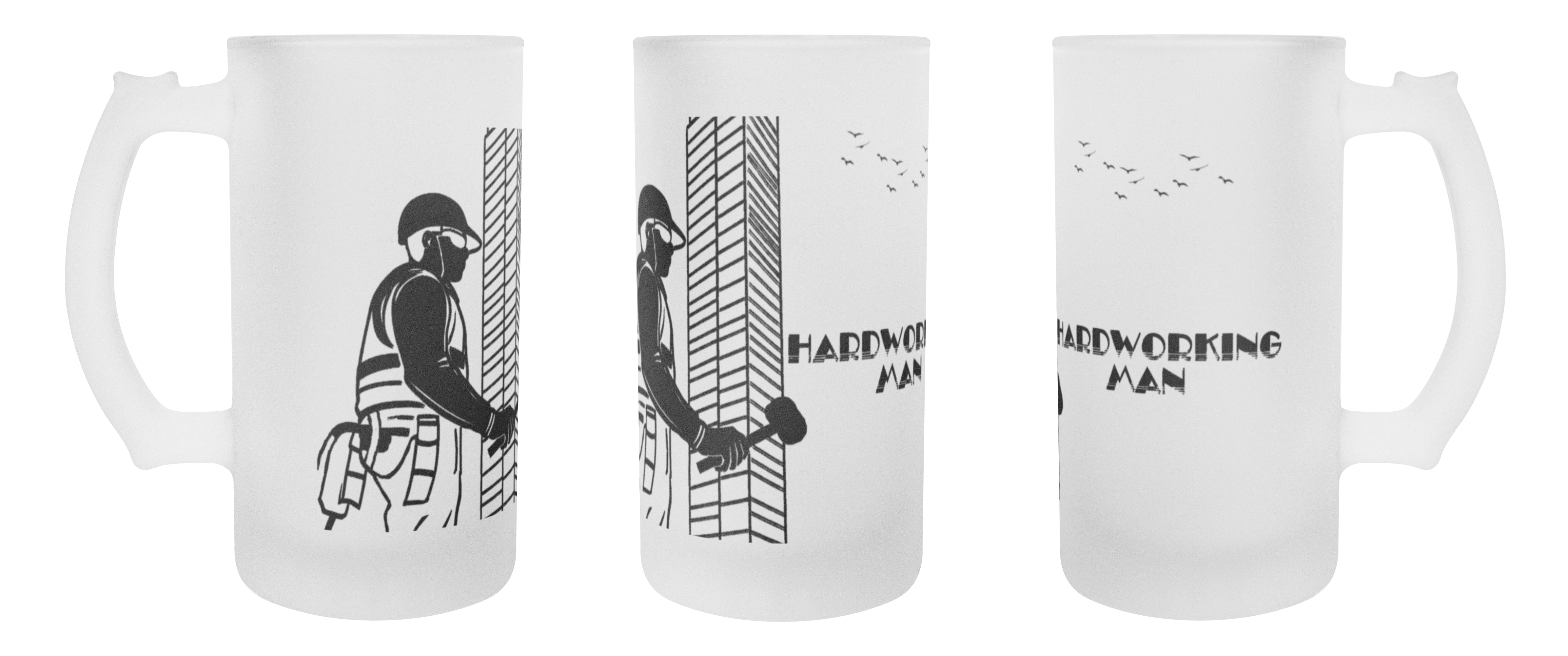 Hard Working Man 16 oz Frosted Mug
