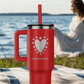 Happy Valentine's Day Heart Engraved Pinnacle 40 oz Tumbler