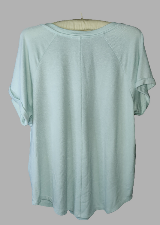 Loft Light Green Knit Blouse - size Medium