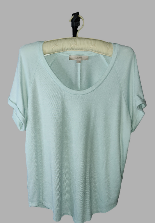 Loft Light Green Knit Blouse - size Medium