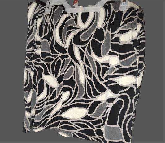 Women's Attention Brand Black & Gray Pencil Mini Skirt - size XL