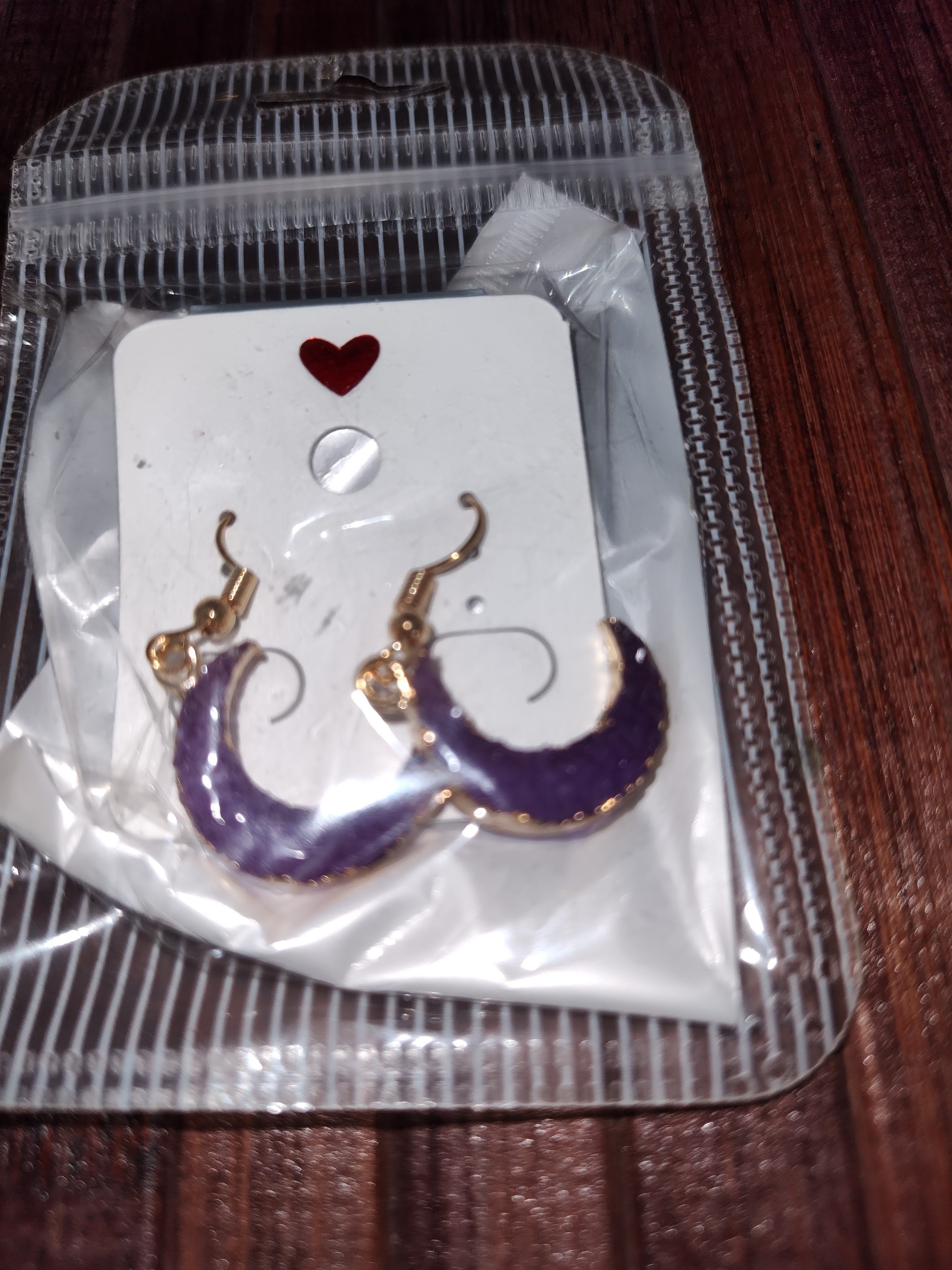 Moon Shaped Dangle Earrings