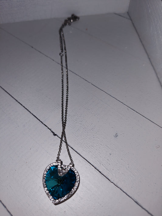 Heart Shaped Blue Necklace