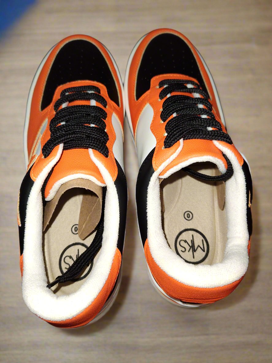 Women's Orange and Black Sneakers