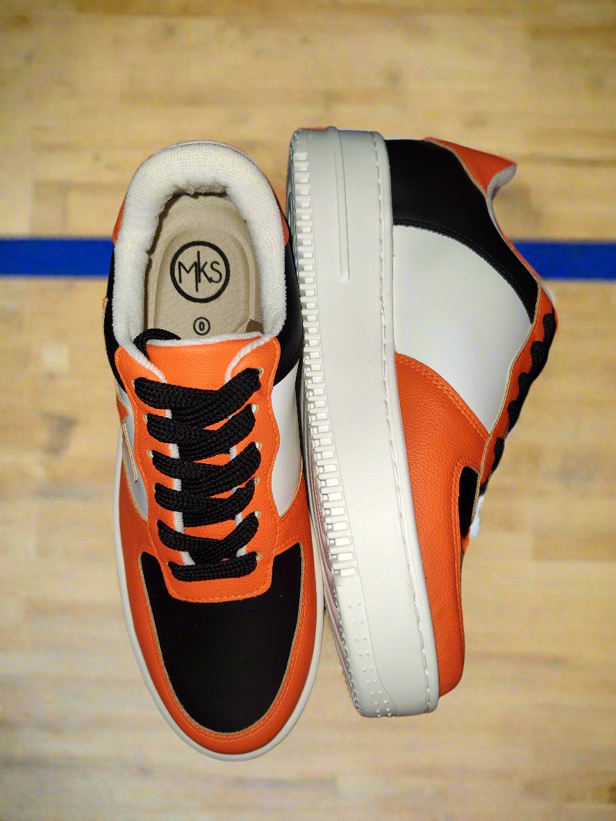 Women's Orange and Black Sneakers