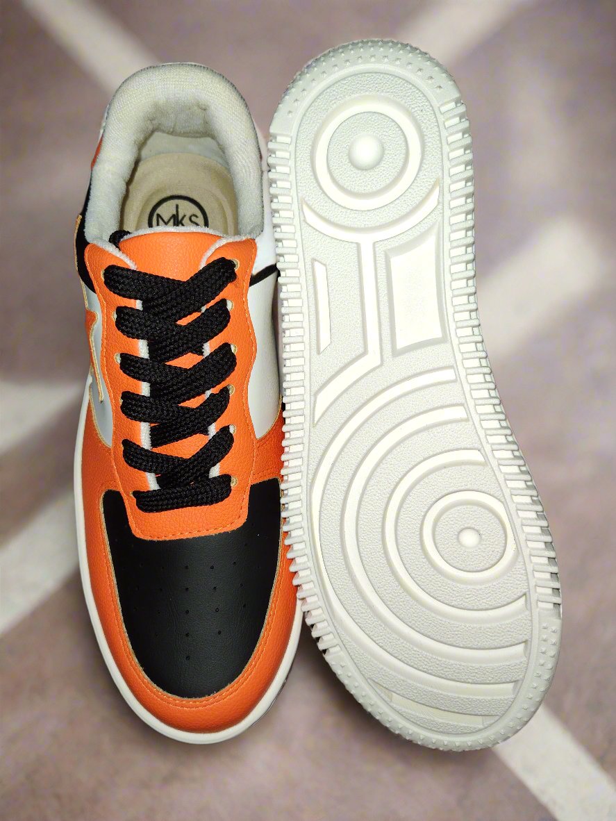 Women's Orange and Black Sneakers