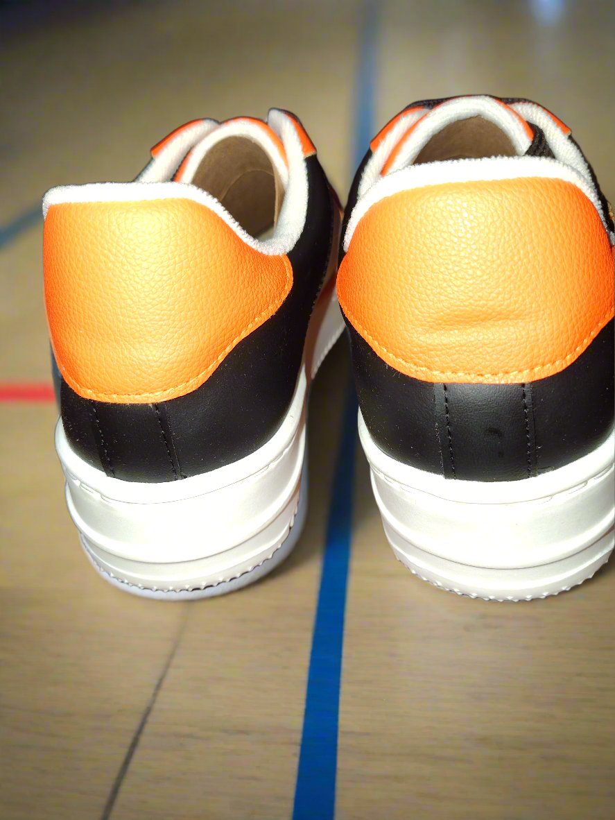 Women's Orange and Black Sneakers