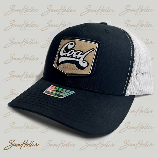 Classic Black and White Snapback Coal Hat