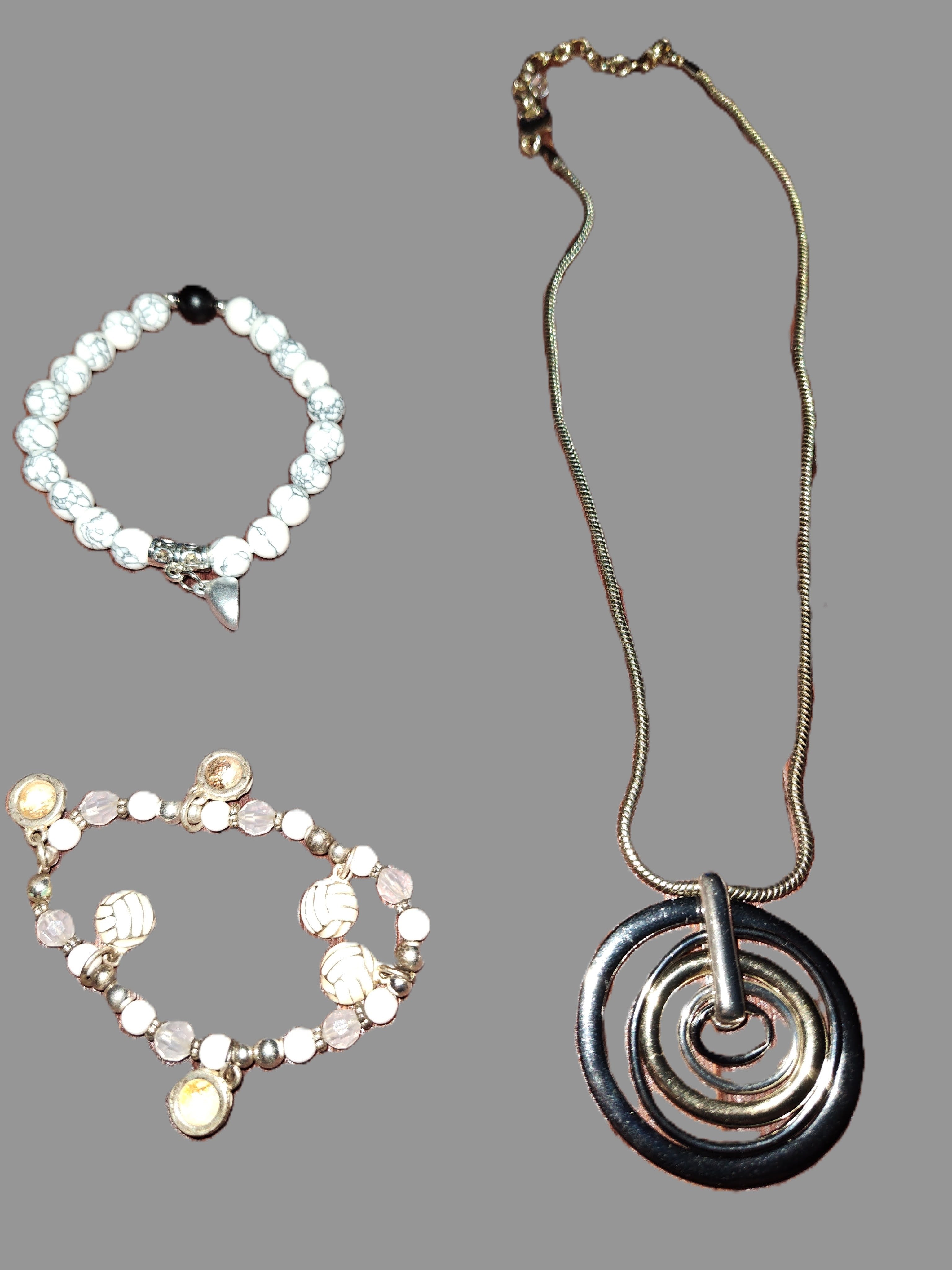 White & Silver Jewelry Lot