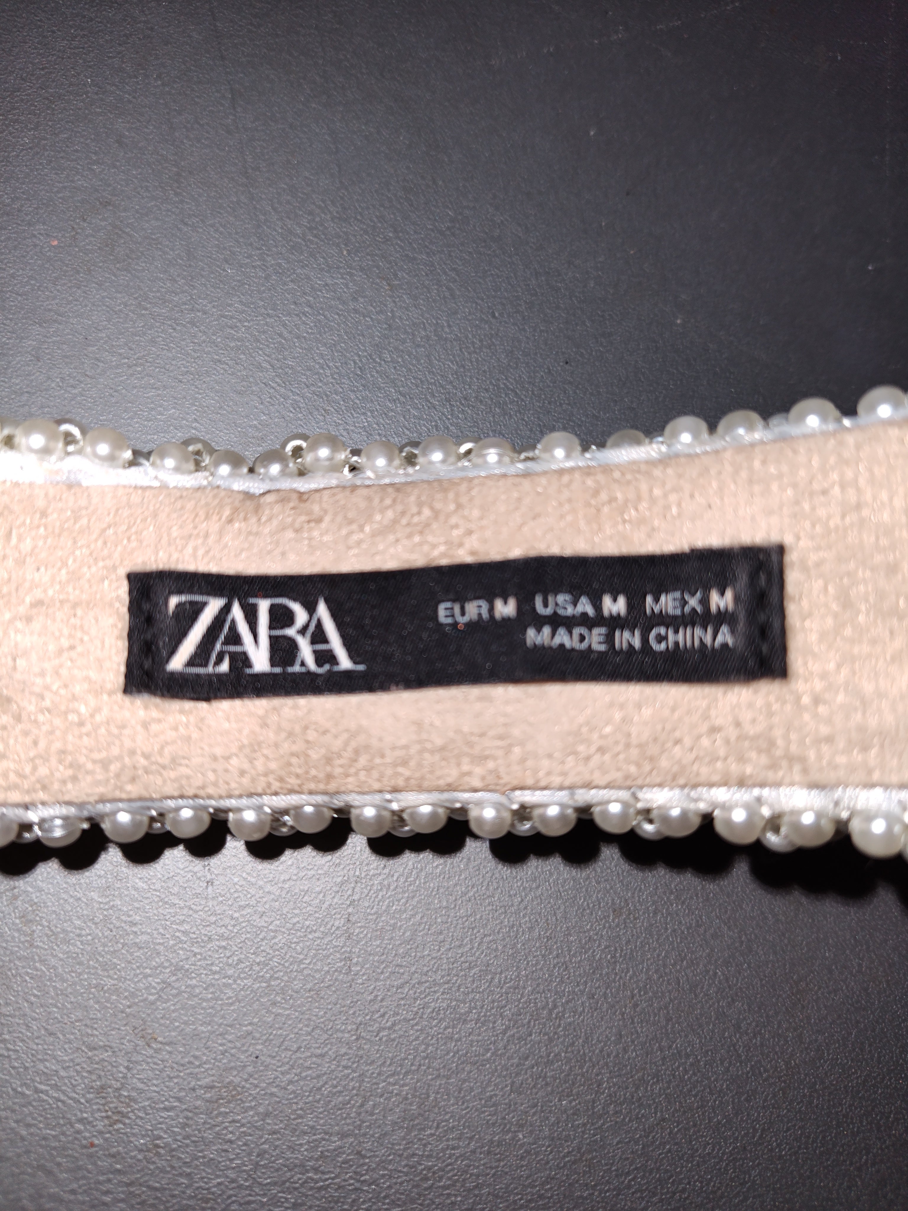 Zara White Beaded Headband