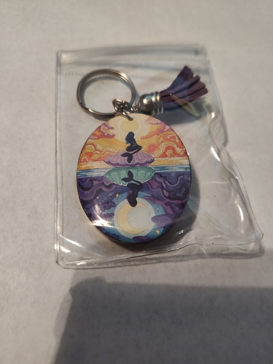 Llavero de escena artística