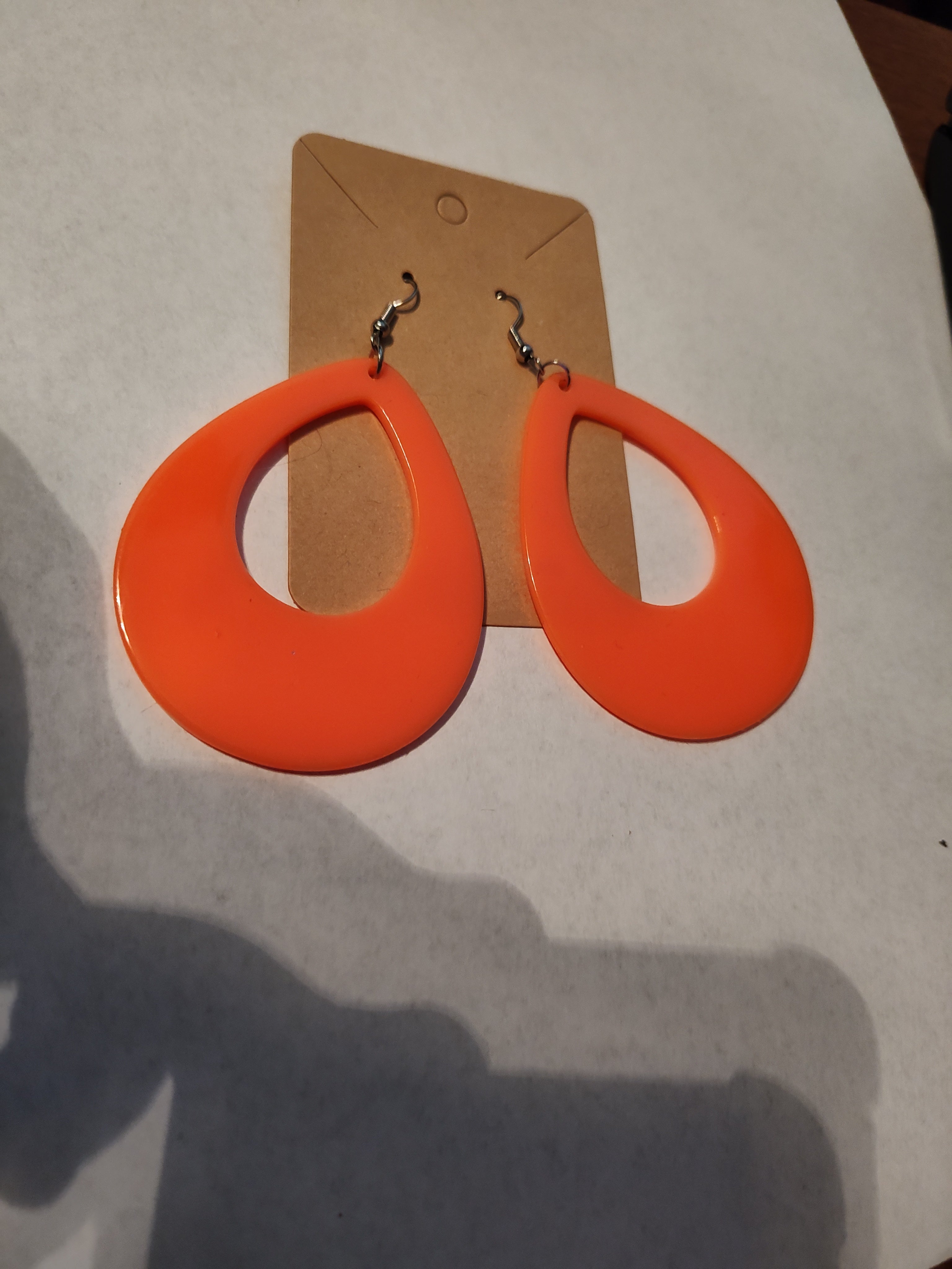 Orange Dangle Earrings