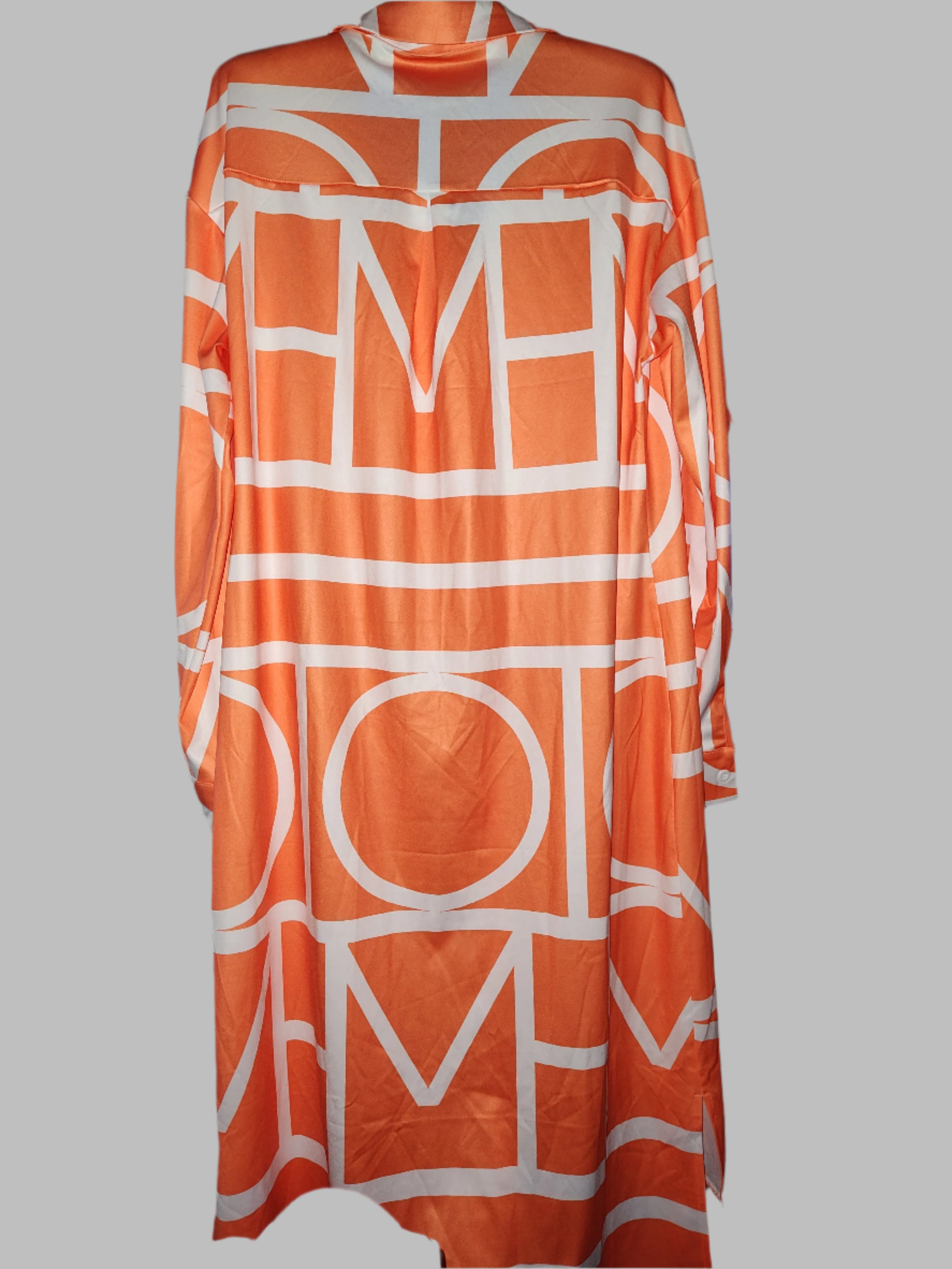 orange and white shirt dress Jessica Orange and White V-neck Dress Give Her Six