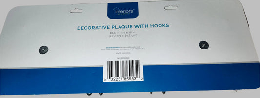 Decorative Plaque Welcome Sign Wall Hanging with Hooks