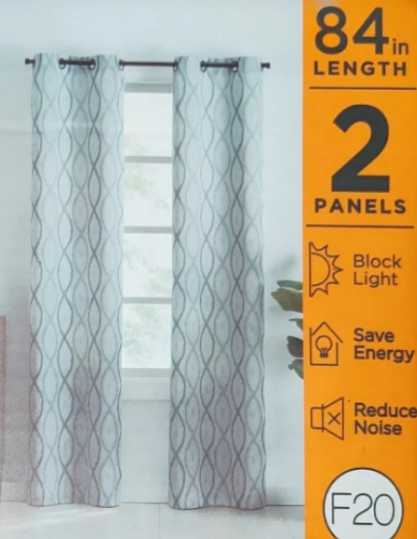 Sundown Room Darkening Grommet Panel 2 Pair Curtains- 52 x 84 inches