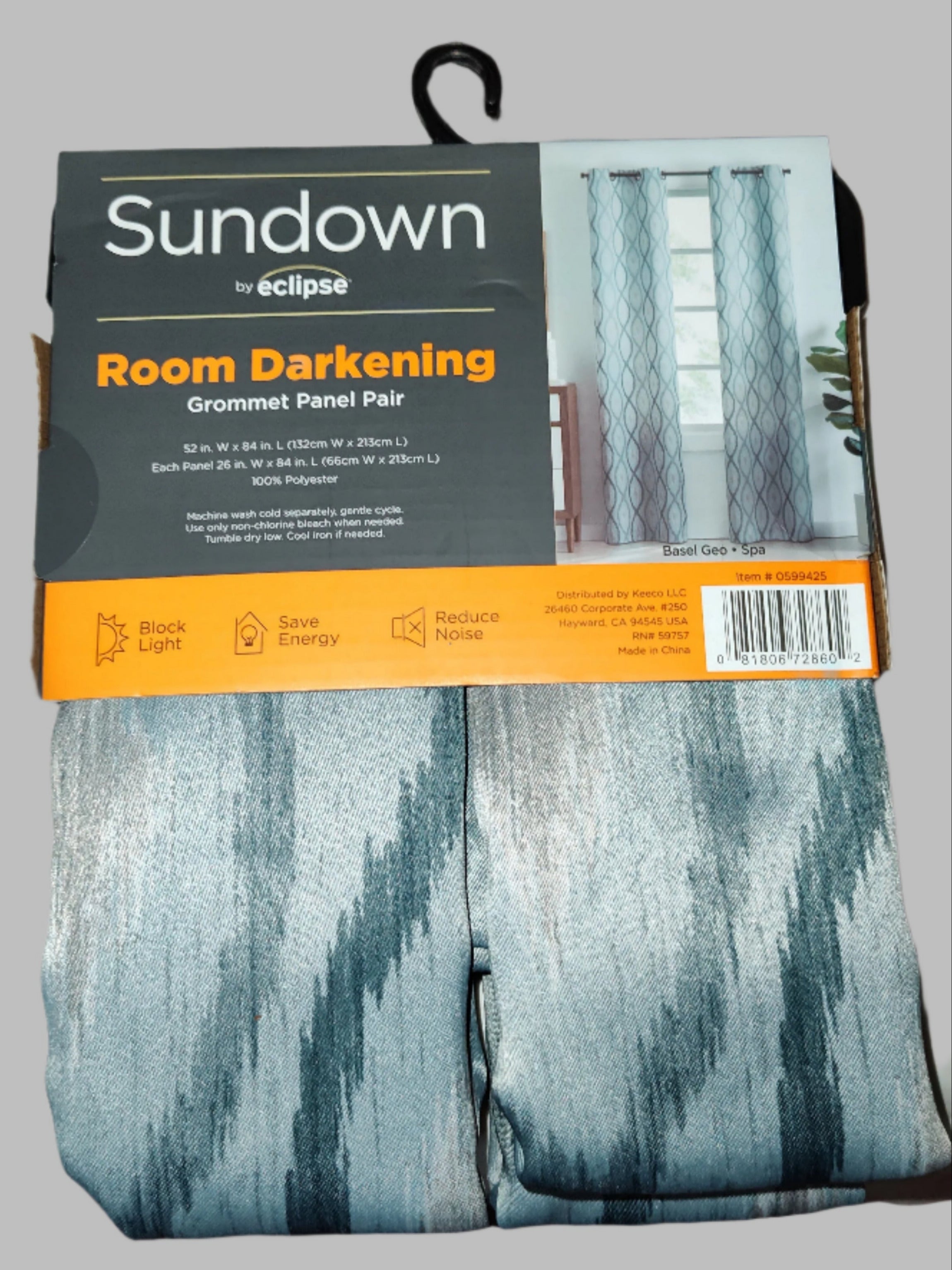 Sundown Room Darkening Grommet Panel 2 Pair Curtains- 52 x 84 inches