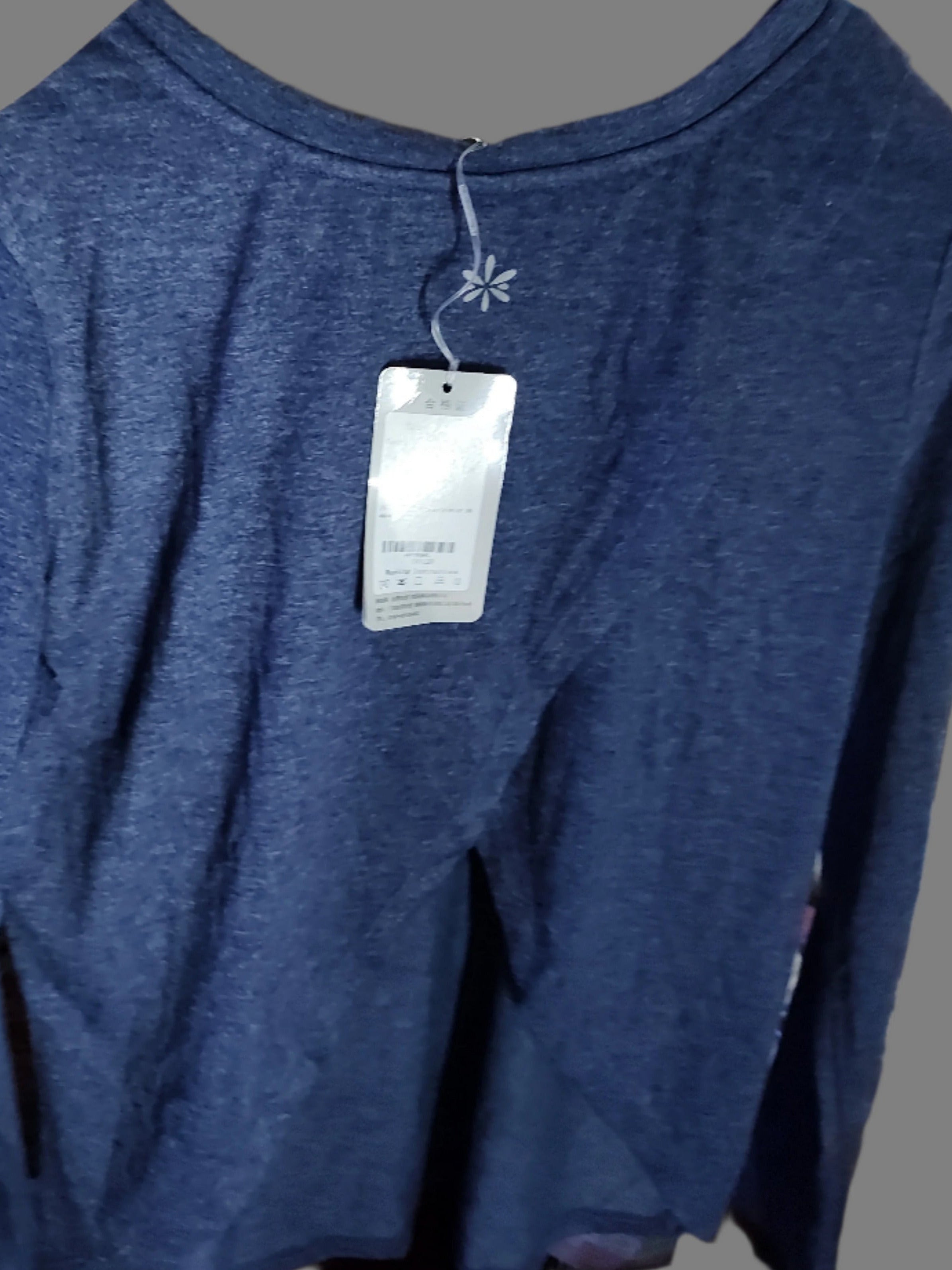 Move with You Navy Sweater with Open Back - size Large