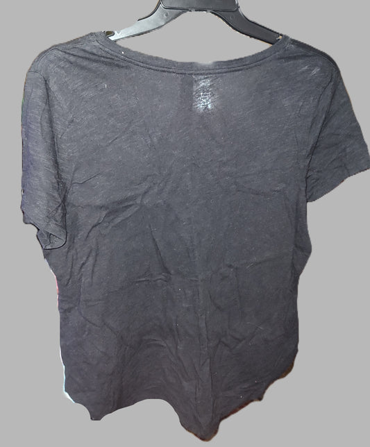 St. Johns Bay Black Graphics Shirt - XL petite