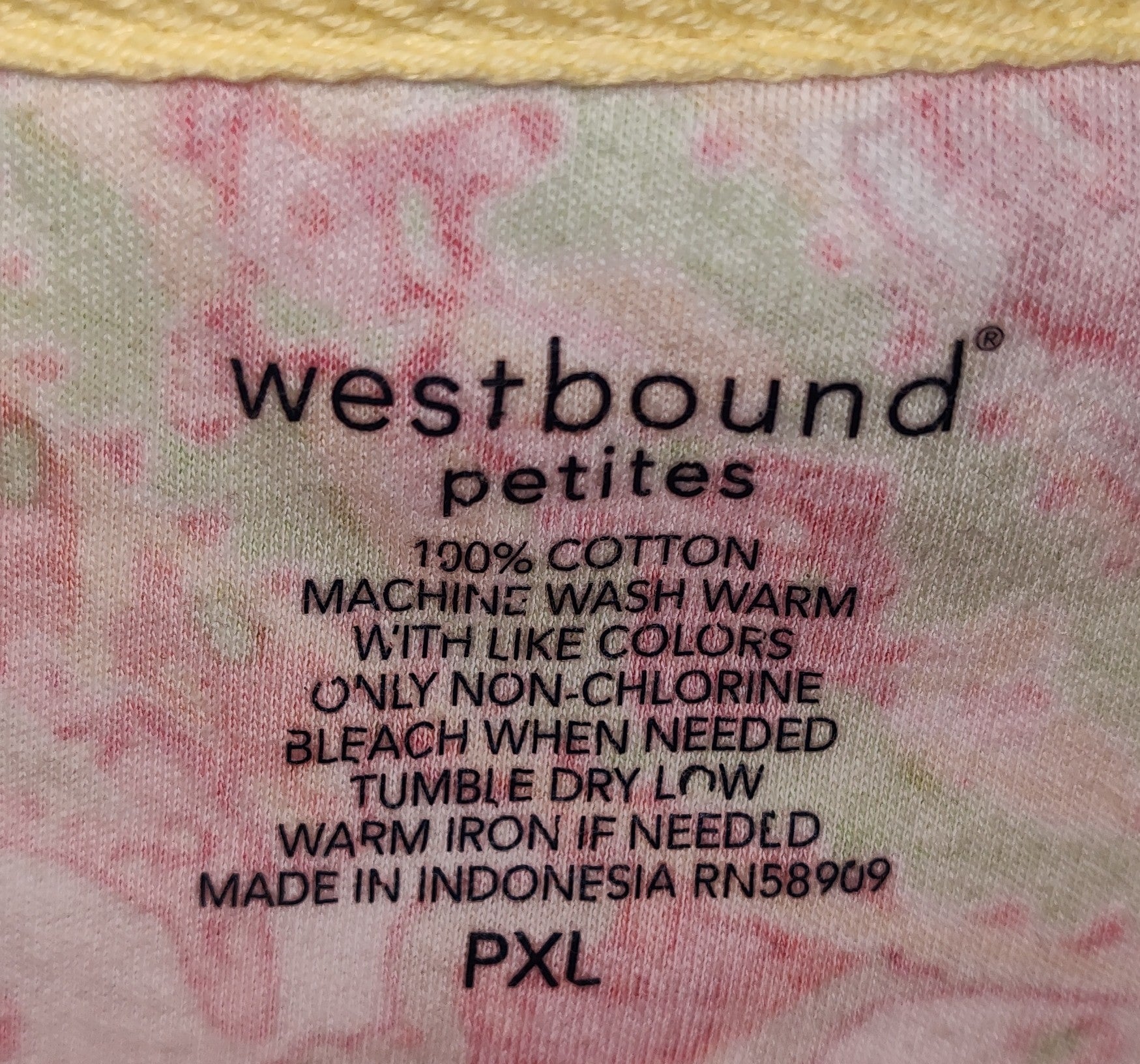 Westbound Vintage Paisley Pattern Orange Shirt - size petite XL