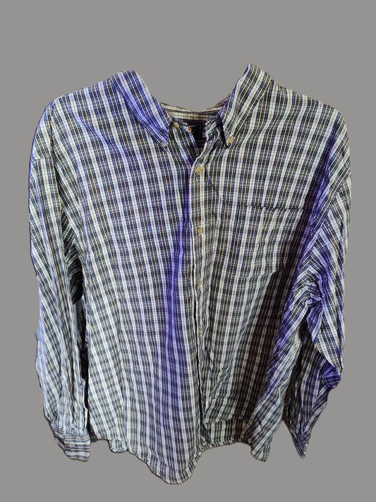 Men's Route 66 Beige Long Sleeve Button - Shirt 2X