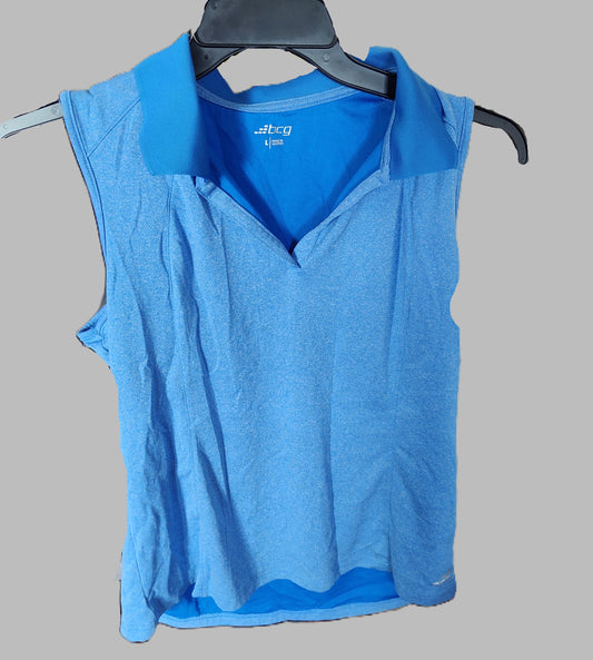 BCG Blue Tank Top with Collar - size L