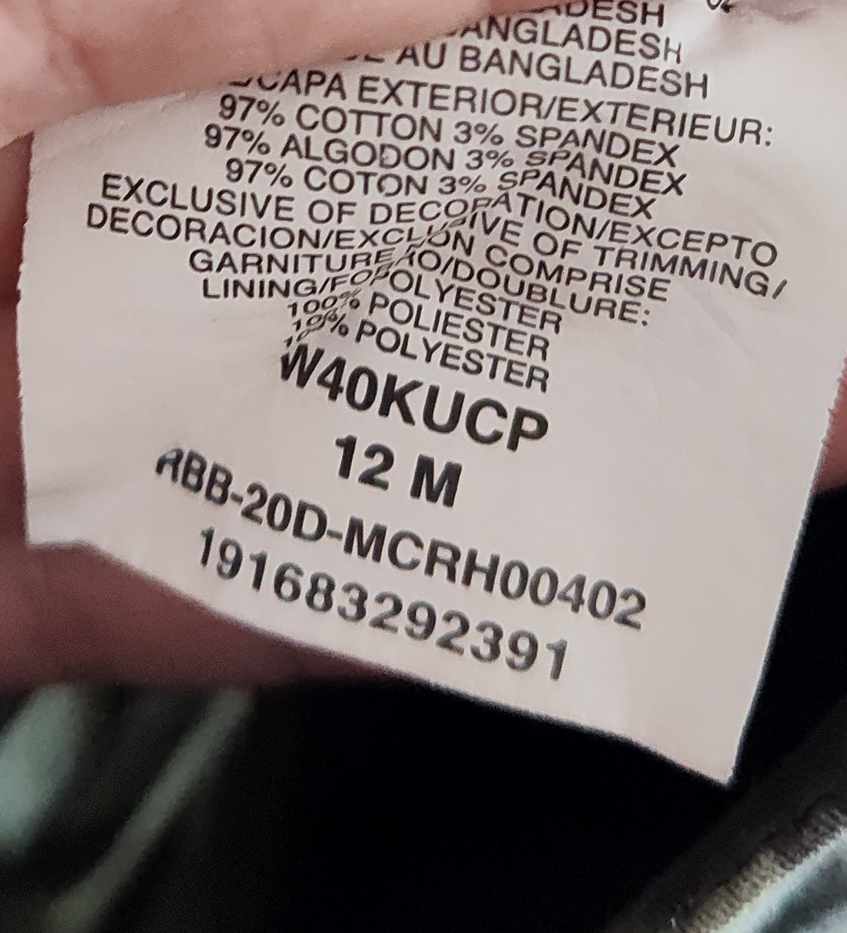 Lee Riders Camo Denim Midrise Mini Skirt - size 12 (Medium)