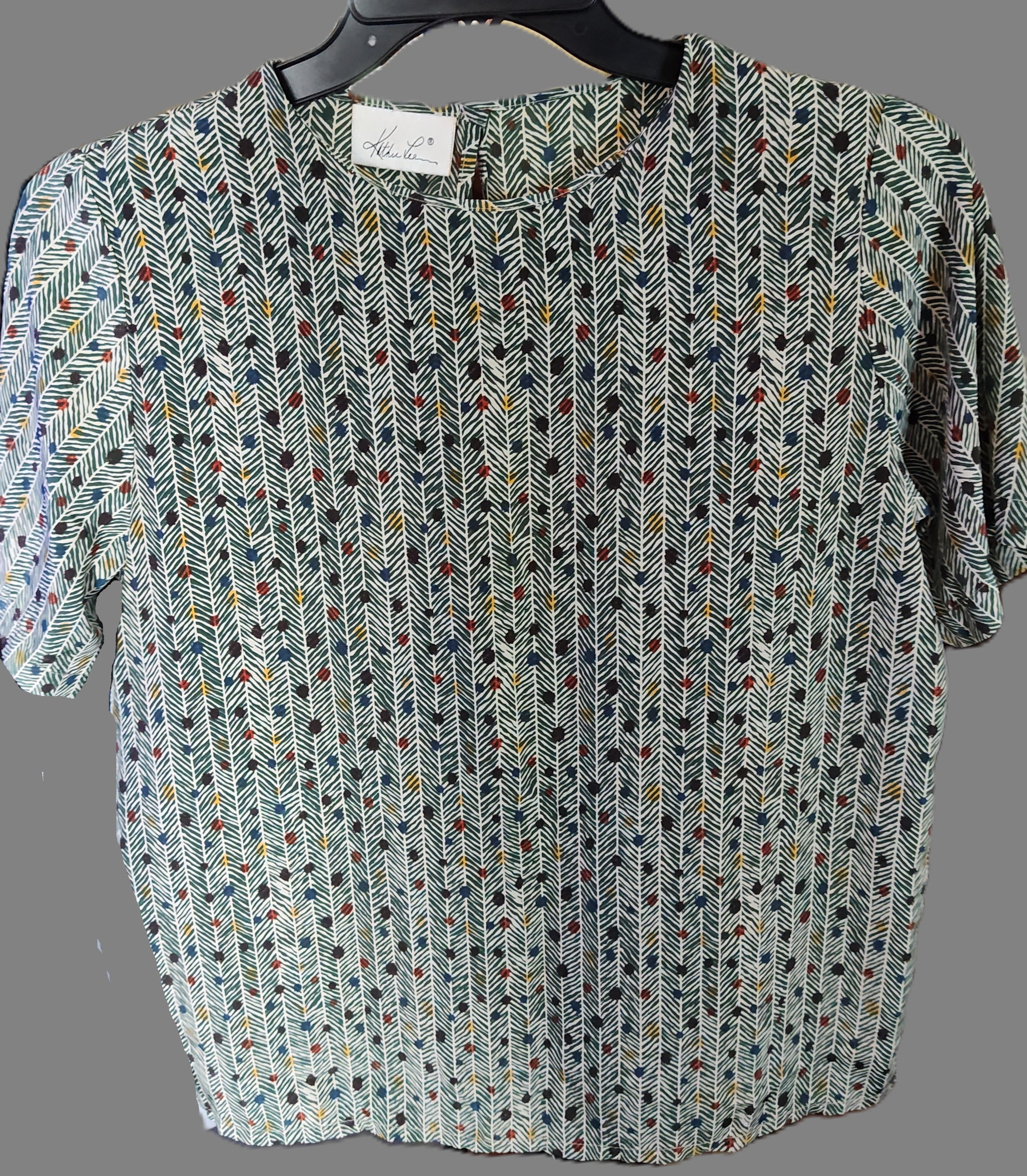 Kathie Lee Speckled Green Top